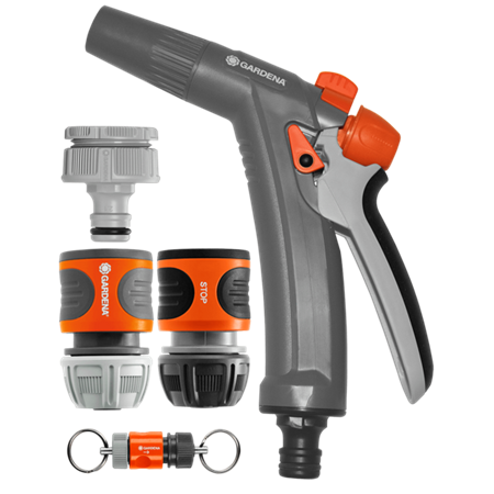 Set inicial Gardena 1-2 pulgadas pistola y llavero OGS